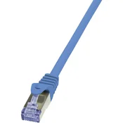 LogiLink RJ45 mrežni kabel CAT 6A S/FTP [1x RJ45 utikač - 1x RJ45 utikač] 1 m plavi nezapaljivi, za