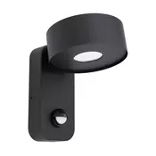 Eglo Palosco  spoljna zidna lampa/1, led, 6w, ip44, senzor, pocincani celik/crna