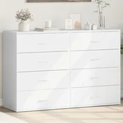 Vidaxl Komoda 2 kosa bela 60x39x80 cm inženirski les