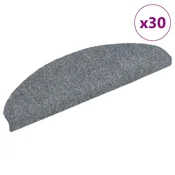 Prostirke za stepenice, samoljepljive, 30 kom., 65x21x4 cm, svijetlo sive, poluokrugle, velike