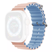 Smart Watch Ocean Strap 44/45/49mm Pink Sand/Blue Fog