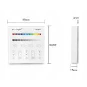 MiBoxer Stenski UPRAVLJALNIK Mi-light nadgradni RGB+W FUT-B3