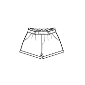 Marisse Womens Shorts L-Sh-4002 Off White