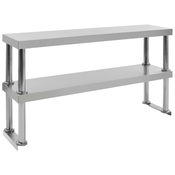 Polica za radni stol s 2 razine 120x30x65 cm nehrdajuci celik