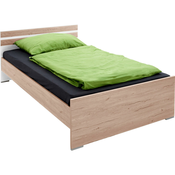 Novel POSTELJA 90 cm x 200 cm , leseni material bela, hrast