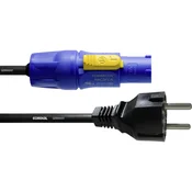 Cordial Tok Priključni kabel [1x Varnostni moški konektor - 1x PowerCon moški konektor] 1.50 m Modra Cordial CFCA 1,5 S
