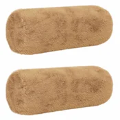 Vidaxl Prevleka za blazino 2 kos HEERLEN Taupe O 15 x 40 cm