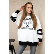 Malibu insulated sweatshirt white + black