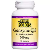 Natural Factors - Koencim Q10, 200 mg, 30 mehkih kapsul