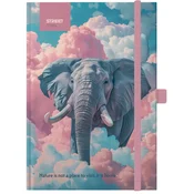 Blok notes z elastiko animals elephant b5 tp črt 96l PROMOCIJA