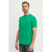 Majica kratkih rukava Karl Lagerfeld za muškarce, boja: zelena, s aplikacijom, 542221.755027