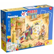Disneyjev Pinokio 2 v 1 maxi sestavljanka 35 kosov in pobarvanka 70x50 cm – Lisciani