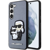 Karl Lagerfeld Samsung Galaxy S23 hardcase grey Saffiano Karl  Choupette (KLHCS23SSANKCPG)