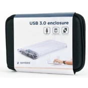 EE2-U3S9-6 Gembird USB 3.0 Externo kuciste za 2.5 SATA hard diskove 9,5mm transparentni + futrola