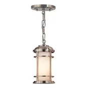 Elstead Lighting Elstead Lighthouse 1 majhna zunanja stropna svetilka z verižico, brušeno jeklo IP44, E27, (22098644)