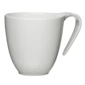 DUKA TIME skodelica 450 ml bel porcelan