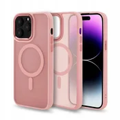 shumee OVITEK ZA iPhone 14 PRO MAX MAGSAFE MAGMAT OJAČAN OVITEK ROZA + STEKLO