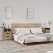 shumee vidaXL Nočne omarice, komplet 2 kosov, hrast sonoma, material na osnovi lesa