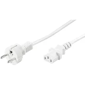 Goobay Priključni kabel IEC Goobay, [varnostni vtič - IEC vtičnicaC13], bele barve, 2 m, 96039