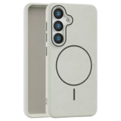 Leather Grip MagSafe maska za Samsung Galaxy S25 Plus - Bela