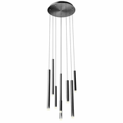 Redo 01-2052 - LED luster na sajli MADISON 8xLED/4W/230V crna