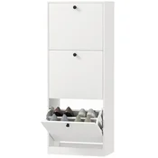 Homestar omara za čevlje 3 predali 47x26x120 cm bela