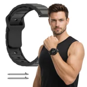 Pašček za Huawei Watch GT2 GT3 GT4 GT5 Pro GT2e 2e 46 mm, črn, 22 mm