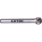EXTOL INDUSTRIAL fréza karbidová, kulová, pr.10mm/stopka 6mm,sek střední (double-cut) 8703734
