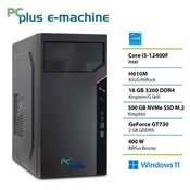 PCPLUS e-machine i5 12400F 16GB DDR4 500GB SSD GT730 Windows 11 namizni računalnik