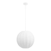 Bela viseča svetilka s tekstilnim senčilom o 40 cm Coventry – House Nordic