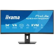 34 UW Curved VA-panel, 3440x1440-120Hz, 350cdm, 0,4ms MPRT, Speakers,USB-C Dock (LAN/KVM/95W PD),DisplayPort, 2xHDMI,USB HUB (2x3.2 2xC) ,Adaptive Sync.15cm Height Adj. Stand - XCB3497WQSNP-B1