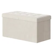 Songmics Shranjevalna klop 38x76x38 cm bela