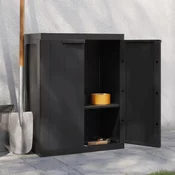 Vanjski ormaric za pohranu crni 65 x 37 x 85 cm PP