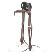 EE Tack western uzda Latigo Stitched, V čelnik