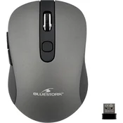 Bluestork bežicni miš - M-WL-OFF60-SIVI (1600 DPI, 6 tipki, opticki, sivi)