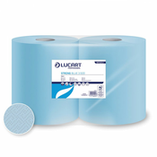 Robčki, v roli, 3-slojni, LUCART SKYTECH 3.500 XL, modri, 2 roli