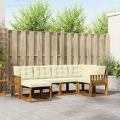 Set vanjskih sofa s jastukom 6 pcs Prirodna i krem