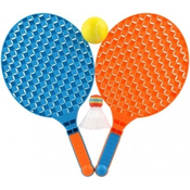 Set za soft tenis 2 loparja plastika 40cm + žogica, košara