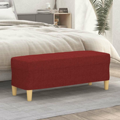 Klupa Crvena boja vina 100x35x41 cm od tkanine