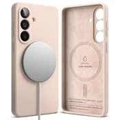 Ovitek Ringke Silicone Magnetic za Samsung Galaxy S26 - pink sand