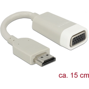 Delock HDMI / VGA adapter [1x HDMI Vtičnica => 1x VGA Vhod] 0,15 mBela Delock
