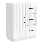 Kreveta s ladicama Bijela visokog sjaja 66 x 34,5 x 87 cm