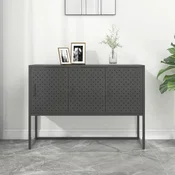 shumee vidaXL Stranska omarica antracit 105x35x75 cm jeklo