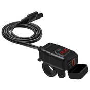 INF USB-C/USB hitri polnilec za avto in motor Black, (21278369)