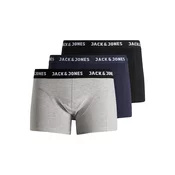 Jack&Jones 3 PAKET - moški bokserji JACANTHONY 12160750 Black - Blue noči - LGM (Velikost S)