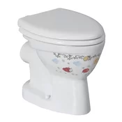 KID Otroška WC školjka, P-trap, dekor - Bela - 28,7x30x55,8 cm - CREAVIT - KID - 24 - Keramika - Classic - 287 - 300 - 558 - 14