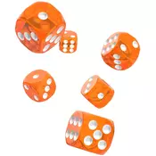 Kockice Oakie Doakie Dice D6 16 mm Translucent - Orange (12)