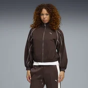PUMA T7 Balloon Jacket Women, Clothing, Chocolate Brown, XS
