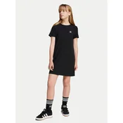 adidas Vsakodnevna obleka Ribbed JC8429 Črna Regular Fit