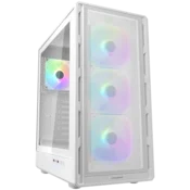 COUGAR AIRFACE PURE RGB PC Case, Mid Tower, White